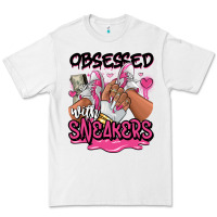 White Obsessed with sneakers pink afro woman Premium Tee - RanaPortraitStore