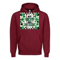 Burgundy not lucky just blessed Zipper Hoodie - MaliasSmallBusiness