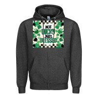 Charcoal Heather not lucky just blessed Zipper Hoodie - MaliasSmallBusiness