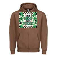 Chestnut not lucky just blessed Zipper Hoodie - MaliasSmallBusiness