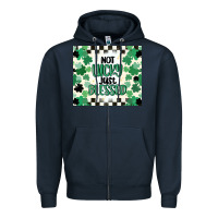 Navy not lucky just blessed Zipper Hoodie - MaliasSmallBusiness