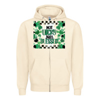 Sandshell not lucky just blessed Zipper Hoodie - MaliasSmallBusiness