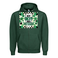 Sports Green not lucky just blessed Zipper Hoodie - MaliasSmallBusiness