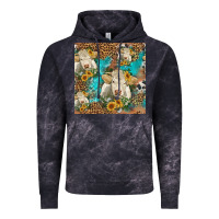 Cloud Black sunflowers charolais cow seamless pattern Vintage Hoodie - HRA Design Shop