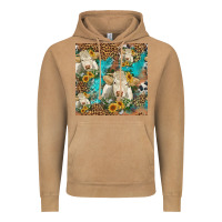 Vintage Camel sunflowers charolais cow seamless pattern Vintage Hoodie - HRA Design Shop