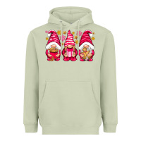 Matcha Pink Christmas gnomes Heavyweight Hoodie - NancyCooperArtShop