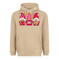 Mushroom Pink Christmas gnomes Heavyweight Hoodie - NancyCooperArtShop