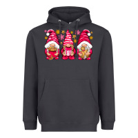 Smoke Pink Christmas gnomes Heavyweight Hoodie - NancyCooperArtShop