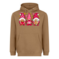 Toasted Coconut Pink Christmas gnomes Heavyweight Hoodie - NancyCooperArtShop