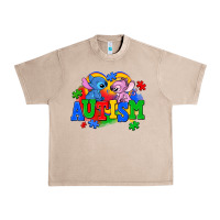French Oak autism stitch with lilo Urban Heavy Tee - AdoDesignShop