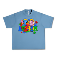Pebble Blue autism stitch with lilo Urban Heavy Tee - AdoDesignShop