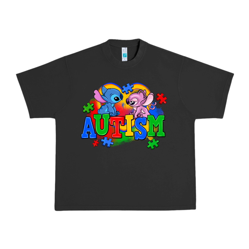 Autism Stitch With Lilo Urban Heavy Tee by AdoDesignShop | Teevron