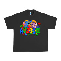 Pigment Black autism stitch with lilo Urban Heavy Tee - AdoDesignShop