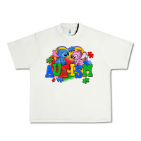 Pistachio autism stitch with lilo Urban Heavy Tee - AdoDesignShop