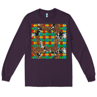 Plum western autism seamless pattern Long Sleeve Tee - Artiststas