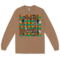 Toasted Coconut western autism seamless pattern Long Sleeve Tee - Artiststas