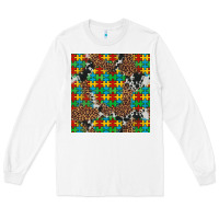 White western autism seamless pattern Long Sleeve Tee - Artiststas