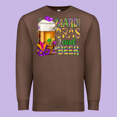Mardi Gras And Beer Premium Sweatshirt Designed By Bundleandbundleshop