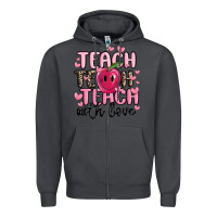 Smoke teach teach teach with love Zipper Hoodie - MaliasSmallBusiness