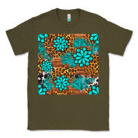 Army Green leopard gemstone seamless pattern Classic Tee - BundleAndBundleShop