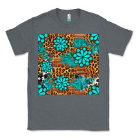 Charcoal Heather leopard gemstone seamless pattern Classic Tee - BundleAndBundleShop