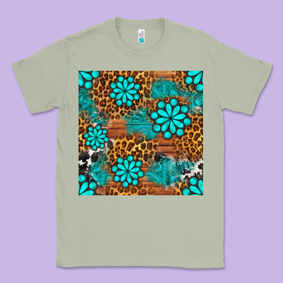 Leopard Gemstone Seamless Pattern Classic Tee Designed By Bundleandbundleshop
