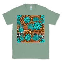 Sage leopard gemstone seamless pattern Classic Tee - BundleAndBundleShop