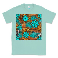 Seafoam leopard gemstone seamless pattern Classic Tee - BundleAndBundleShop