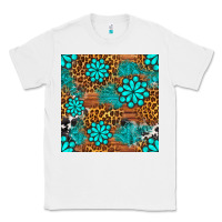 White leopard gemstone seamless pattern Classic Tee - BundleAndBundleShop