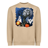 Mushroom halloween tree and ghosts Heavyweight Sweatshirt - AdoDesignShop