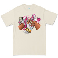 Bone Pink and white sneaker girl Premium Tee - RanaPortraitStore