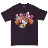 Plum Pink and white sneaker girl Premium Tee - RanaPortraitStore