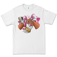 White Pink and white sneaker girl Premium Tee - RanaPortraitStore