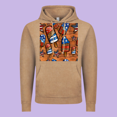 Patriotic Popsicles Seamless Pattern Vintage Hoodie Designed By Hra Design Shop