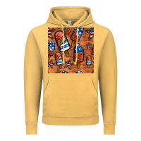 Vintage Mustard patriotic popsicles seamless pattern Vintage Hoodie - HRA Design Shop