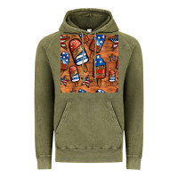 Vintage Olive patriotic popsicles seamless pattern Vintage Hoodie - HRA Design Shop