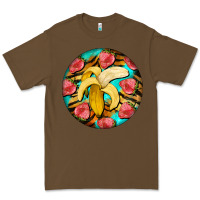 Cacao banana and strawberries with tiger pattern Premium Tee - BarkalooDesign