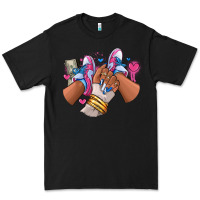 Black Pink and blue sneaker girl Premium Tee - RanaPortraitStore