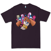 Plum Pink and blue sneaker girl Premium Tee - RanaPortraitStore