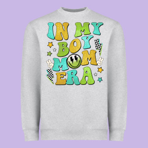 In My Boy Mom Era Heavyweight Sweatshirt Designed By Jahusdesignshop