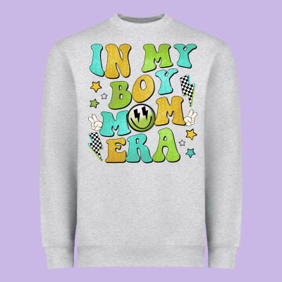 In My Boy Mom Era Heavyweight Sweatshirt Designed By Jahusdesignshop
