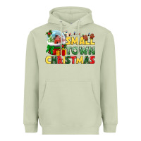 Matcha Small town Christmas Heavyweight Hoodie - NancyCooperArtShop