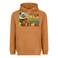 Meerkat Small town Christmas Heavyweight Hoodie - NancyCooperArtShop