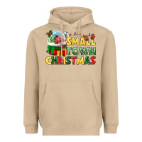 Mushroom Small town Christmas Heavyweight Hoodie - NancyCooperArtShop