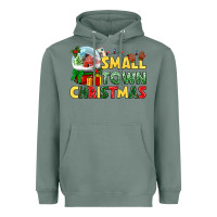 Sage Small town Christmas Heavyweight Hoodie - NancyCooperArtShop