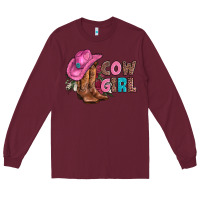 Burgundy valentine day boots hat and roses Long Sleeve Tee - AdoDesignShop