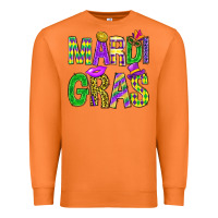 Carrot Mardi Gras Carnaval Mask With Fleur De Lis Premium Sweatshirt - BundleAndBundleShop