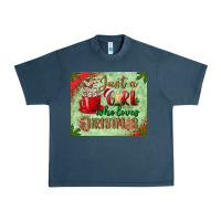 Midnight Navy just a girl who loves christmas mousepad Urban Heavy Tee - BundleAndBundleShop