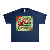 Navy just a girl who loves christmas mousepad Urban Heavy Tee - BundleAndBundleShop