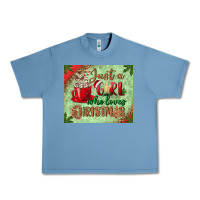 Pebble Blue just a girl who loves christmas mousepad Urban Heavy Tee - BundleAndBundleShop